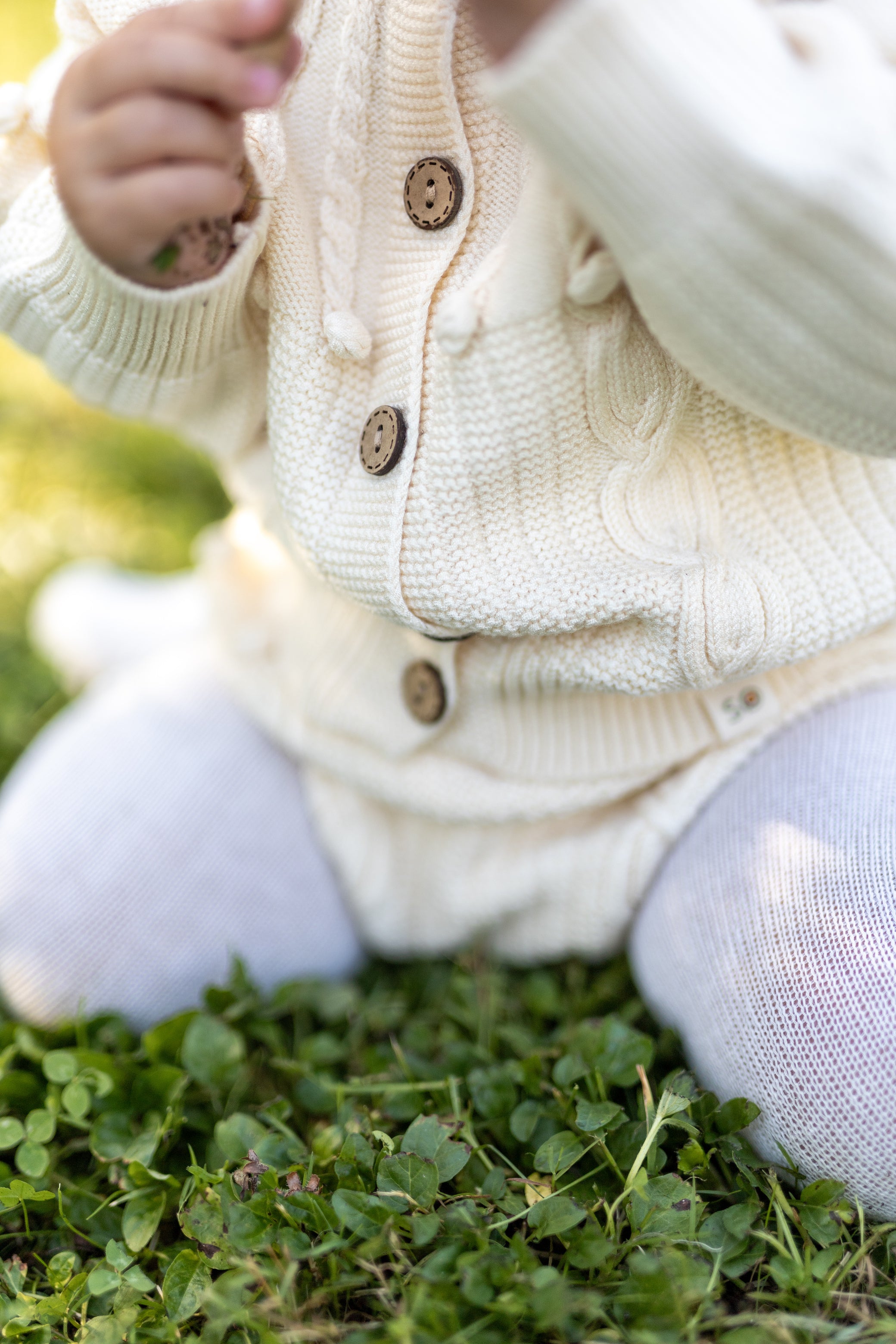 Knitted Baby Cardigan & Romper Cocco Set