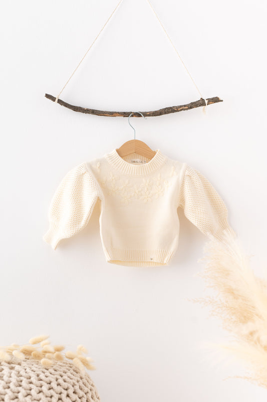 Knitted Snowy Baby Sweater