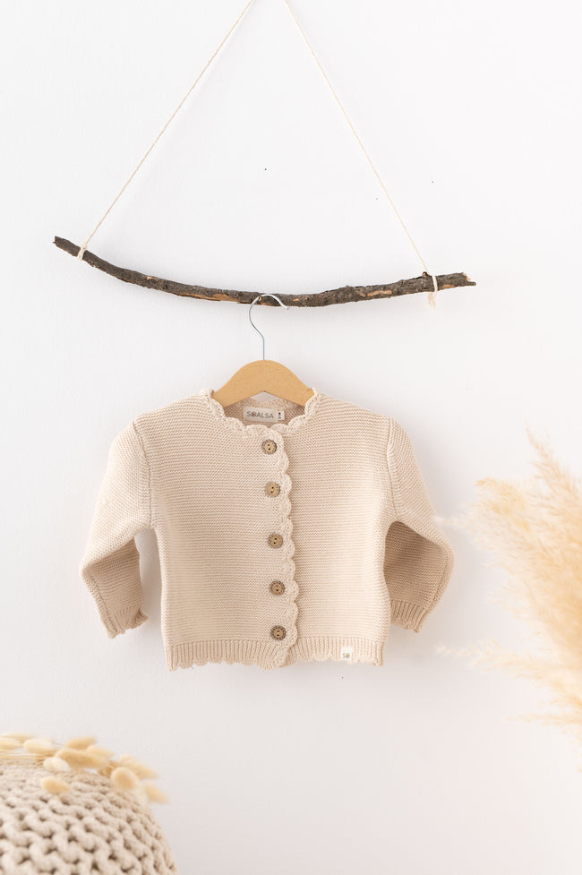 Cotton Cardigan Sweater Charlotte - SOALSA