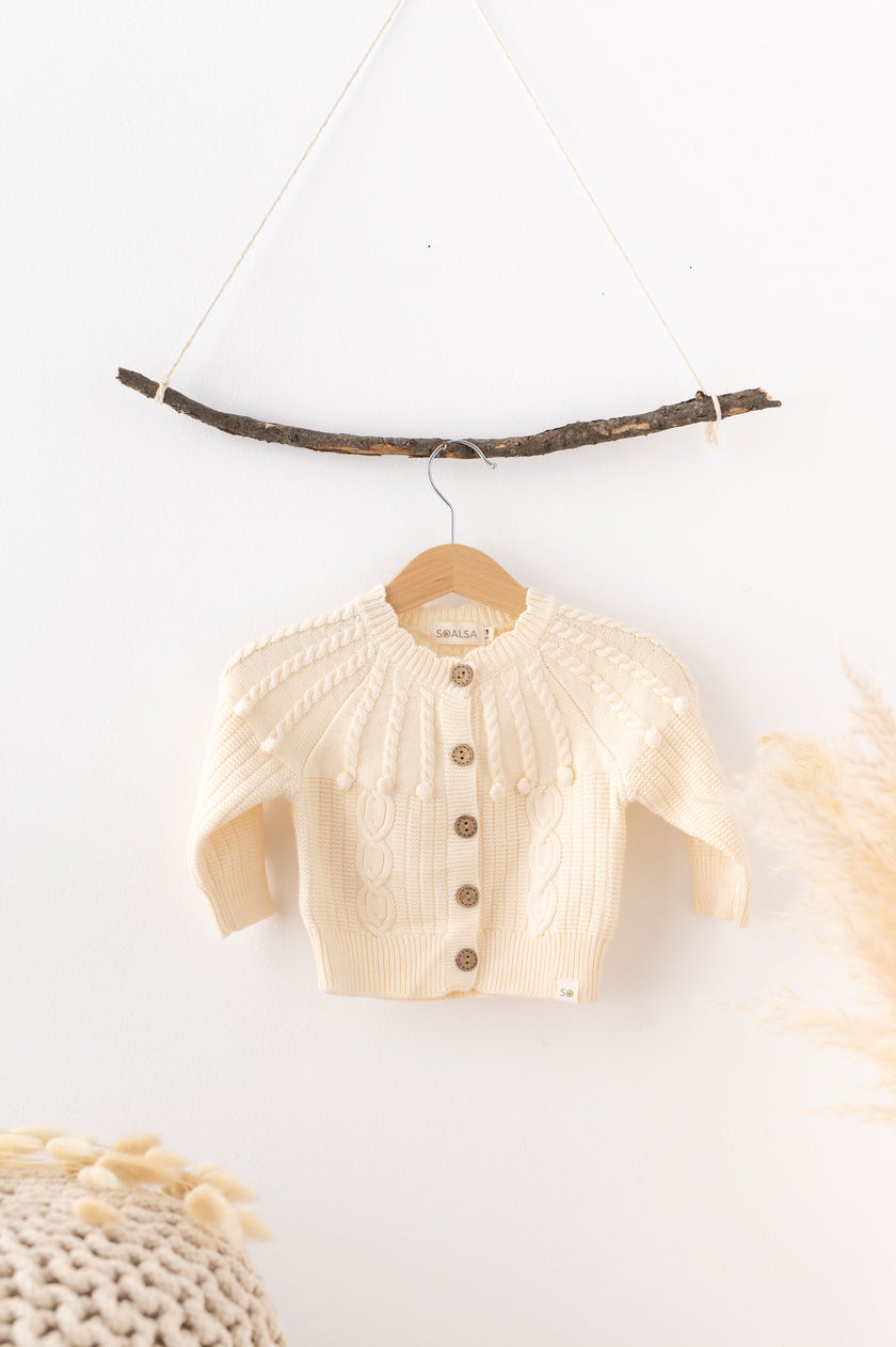 Knitted Baby Cardigan Sweater Cocco - SOALSA