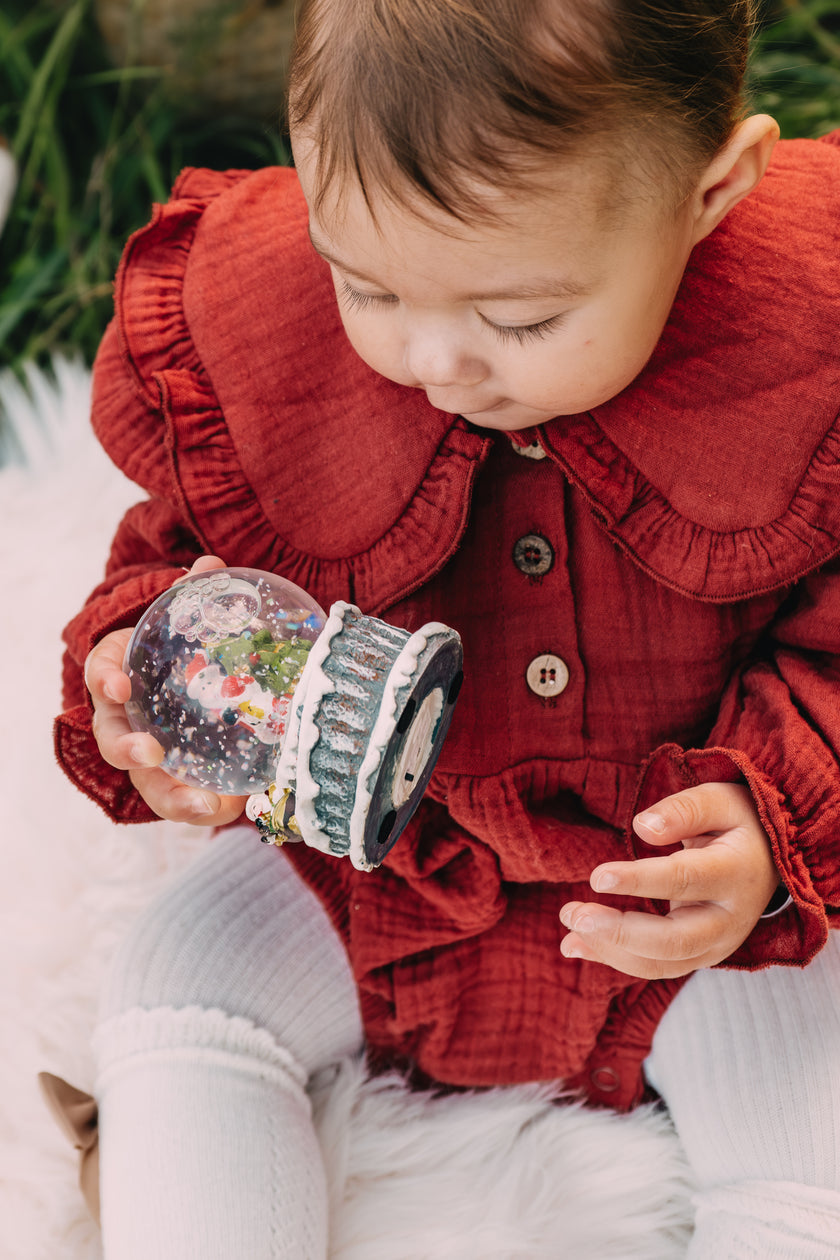 Christmas Rompers - Berry Red