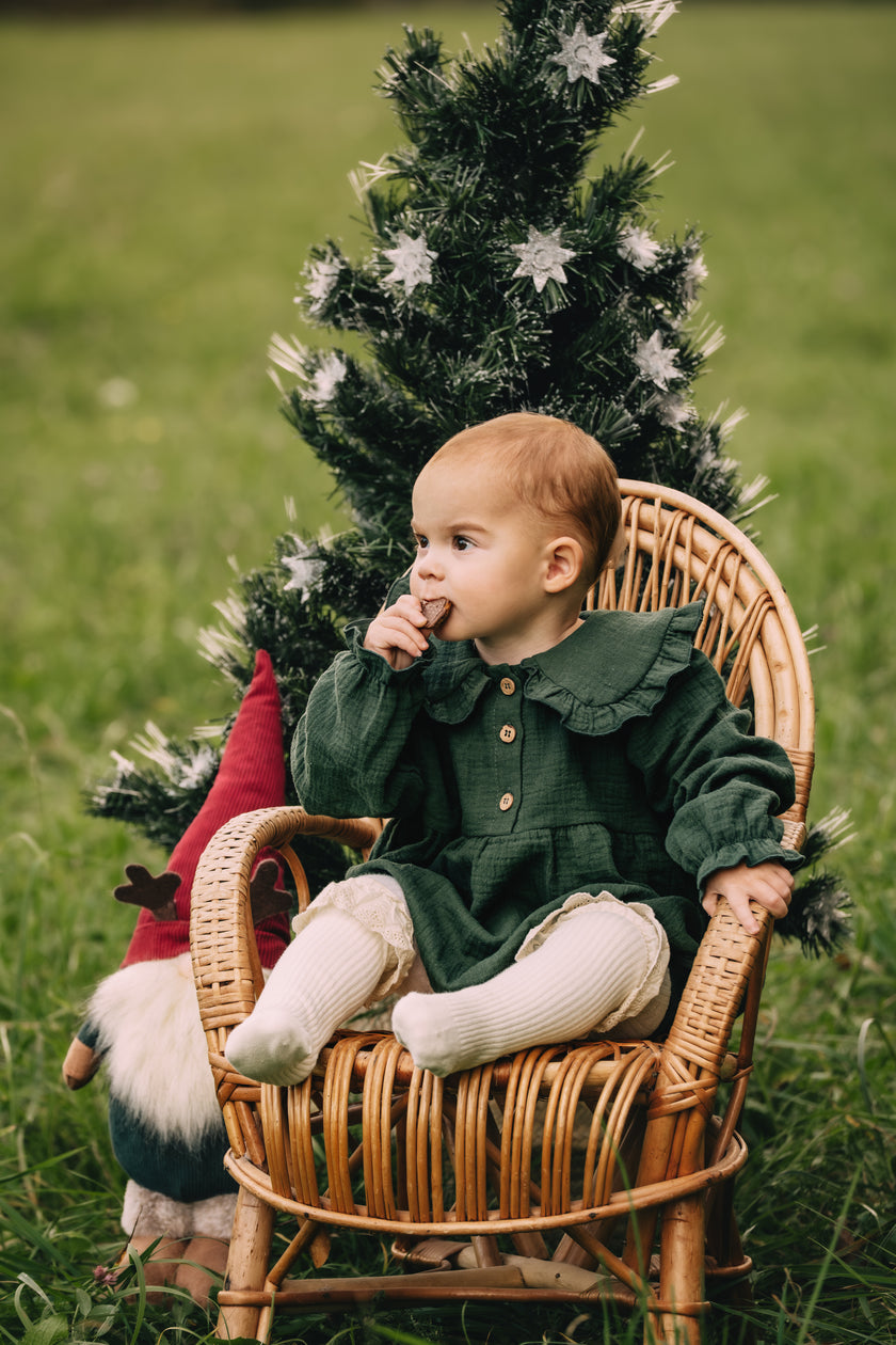 18-24 m Pine Green Christmas Romper