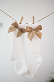 Elegant White Gold Socks