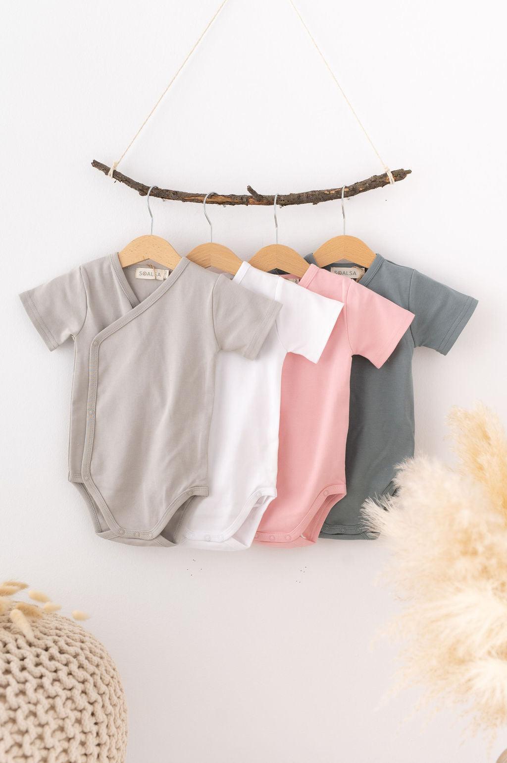 SOALSA Short-Sleeve Bodysuits. 100% Organic cotton. 