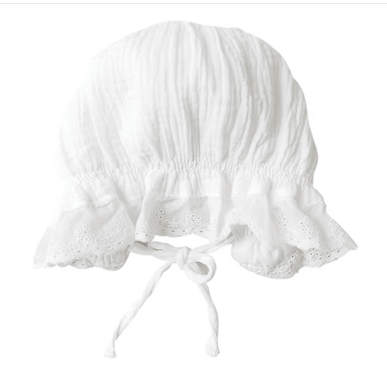 Baby Muslin Bonnet White Angel - SOALSA