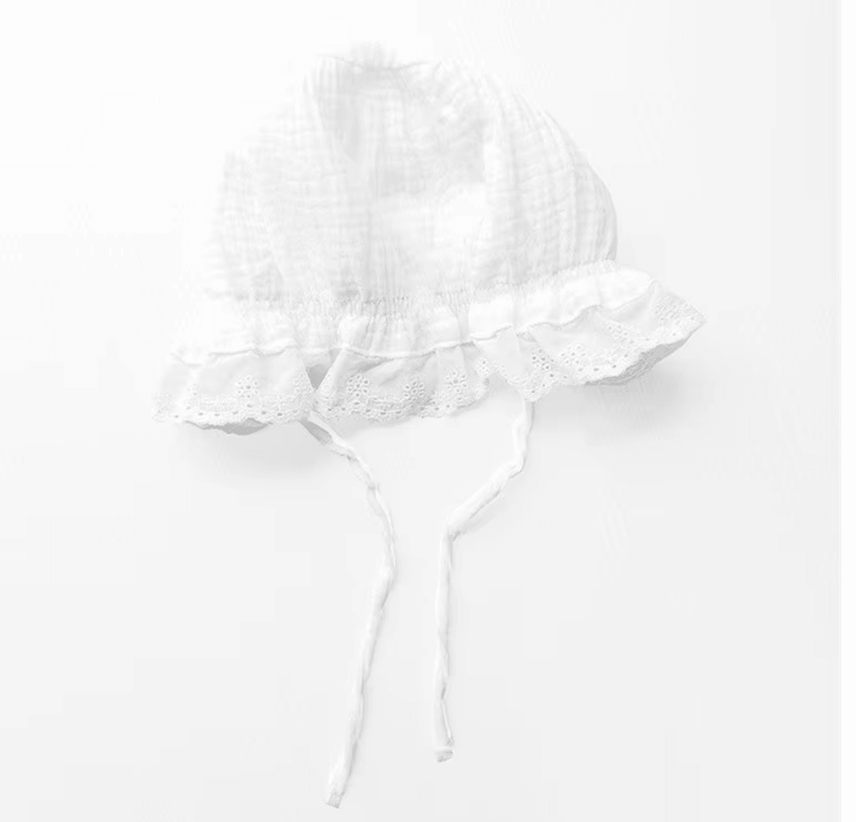 Baby Muslin Bonnet White Angel - SOALSA