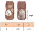 5 pcs Anti Slip Baby Socks 6-12 m
