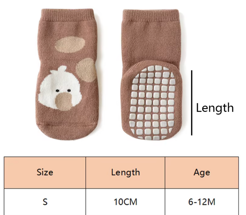 5 pcs Anti Slip Baby Socks 6-12 m