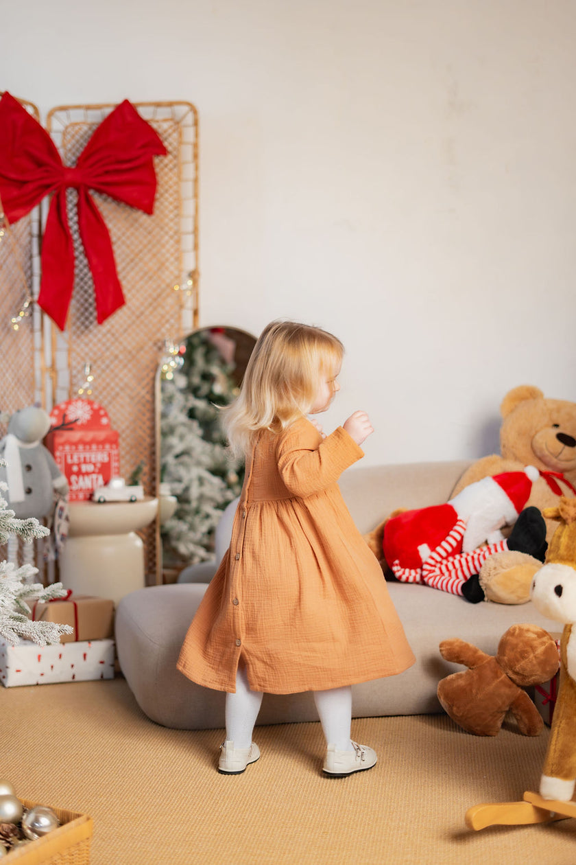 Golden Caramel Christmas Dress