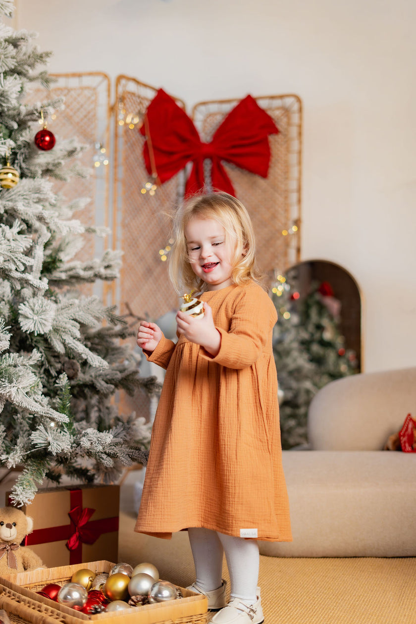 Golden Caramel Christmas Dress