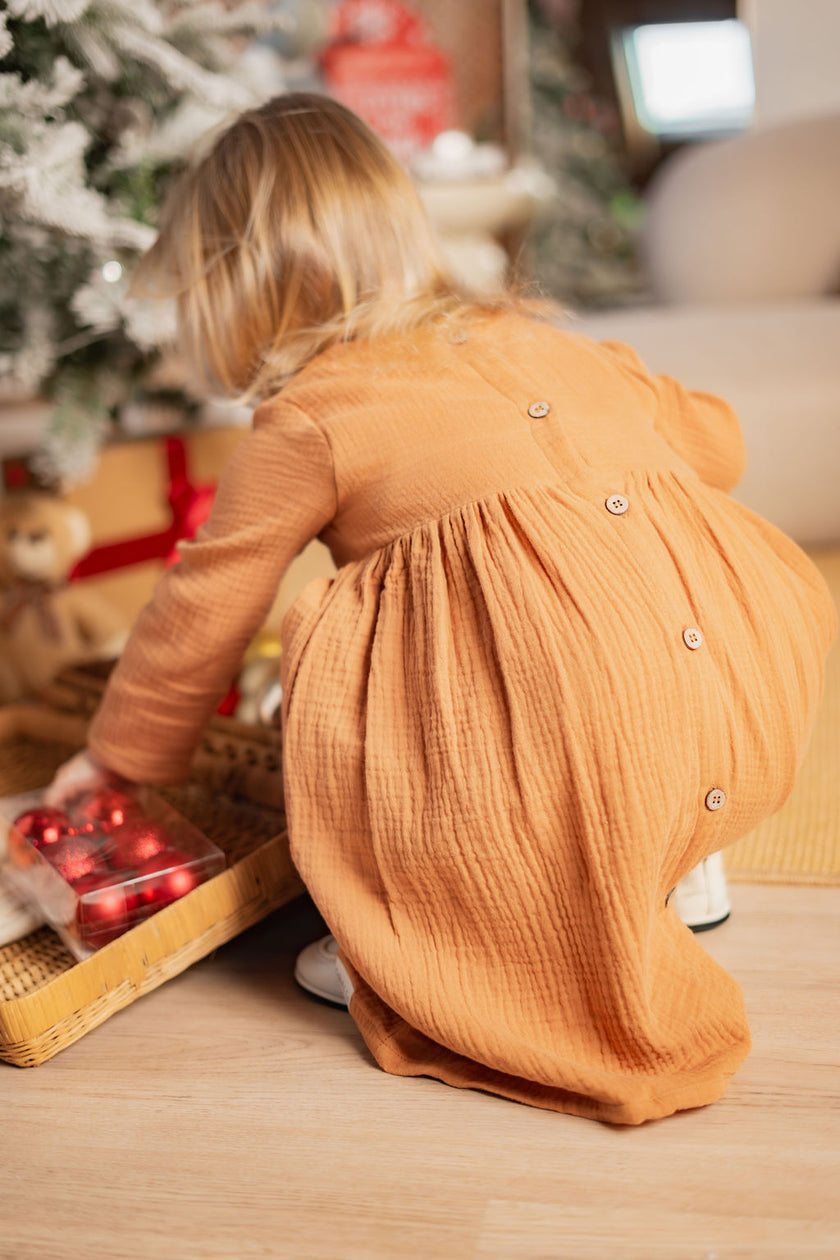 Golden Caramel Christmas Dress