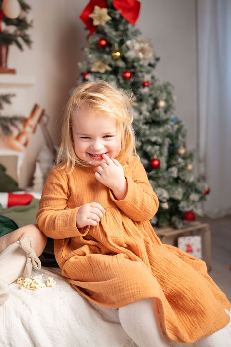 Golden Caramel Christmas Dress