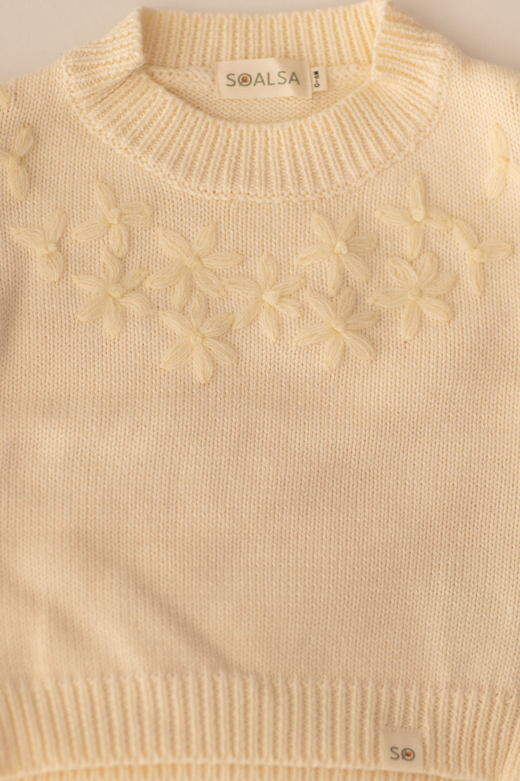 Knitted Snowy Baby Sweater - SOALSA