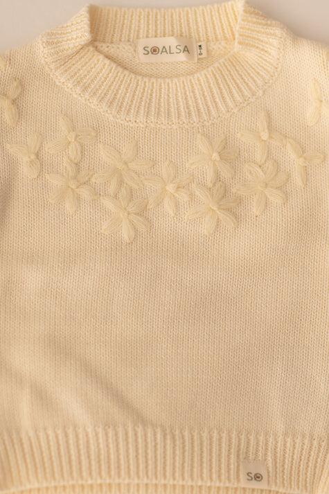 Knitted Snowy Baby Sweater - SOALSA