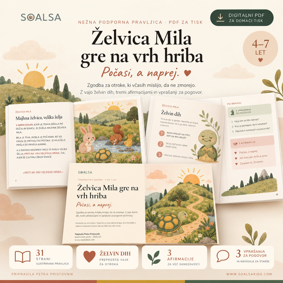 ŽELVICA MILA GRE NA VRH HRIBA