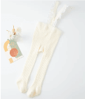 Knitted Baby Tights with Lace Suspenders - SOALSA