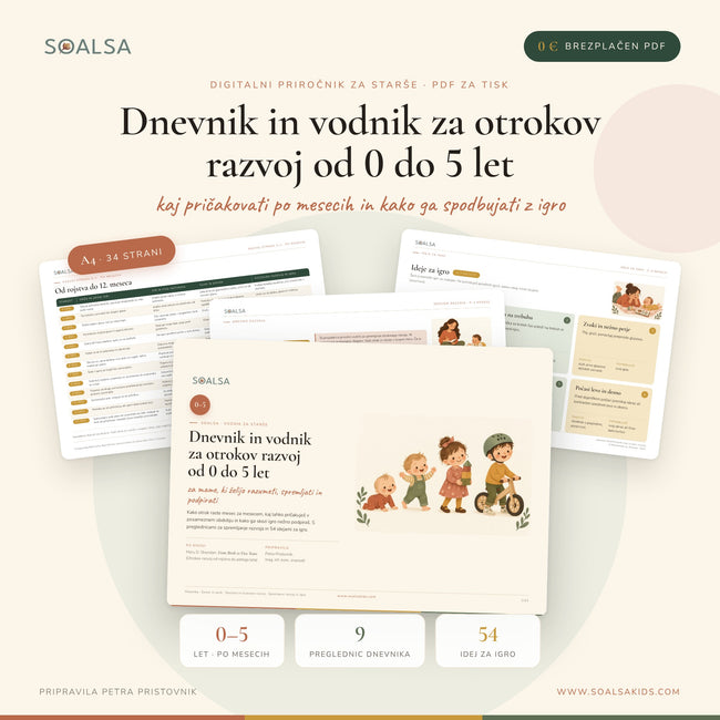 Dnevnik in vodnik za otrokov razvoj od 0 do 5 let