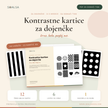 Kontrastne kartice za dojenčke · 0–3 mesece