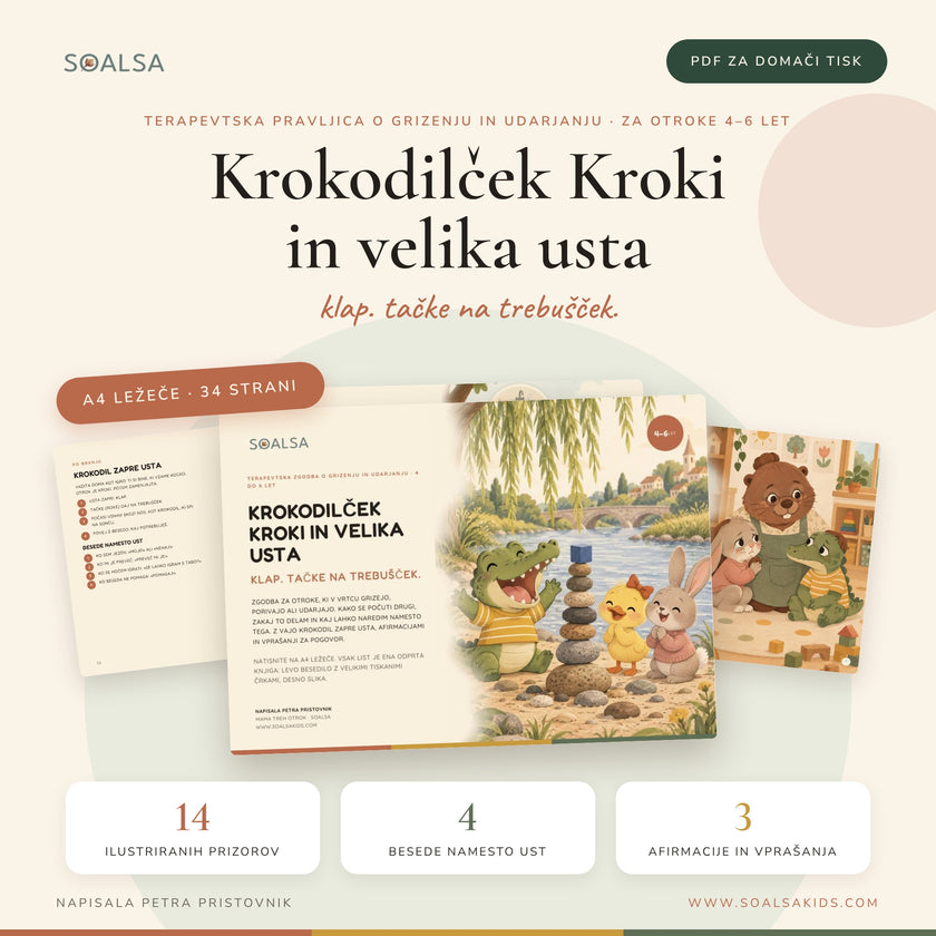 Krokodilček Kroki: terapevtska pravljica za otroke, ki grizejo (PDF)