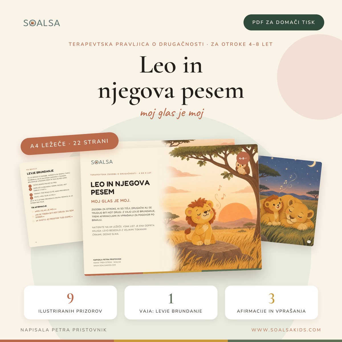 Leo in njegova pesem: pravljica o drugačnosti (PDF) | SOALSA