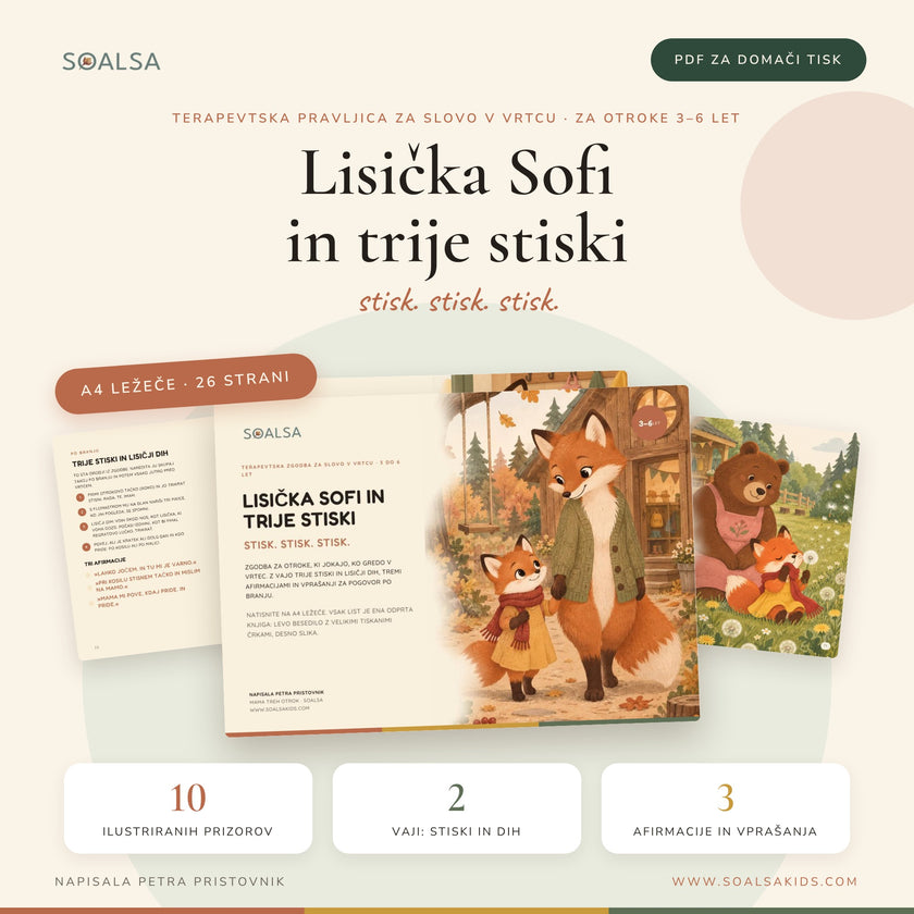 Lisička Sofi: terapevtska pravljica za jok ob slovesu v vrtcu (PDF)
