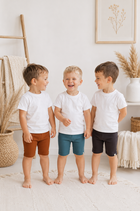 Unisex Ribbed Leggings Shorts